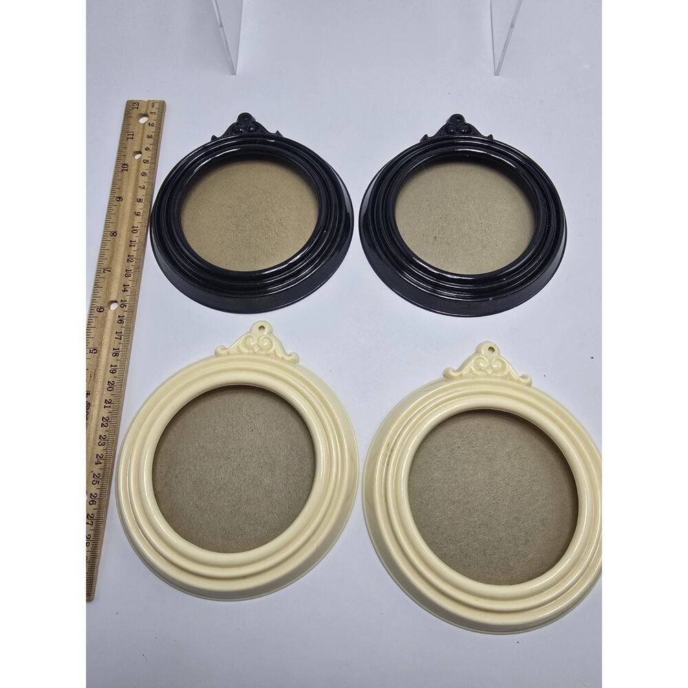 Vintage Picture Photo Crafting Frames Round With Backing No Glass